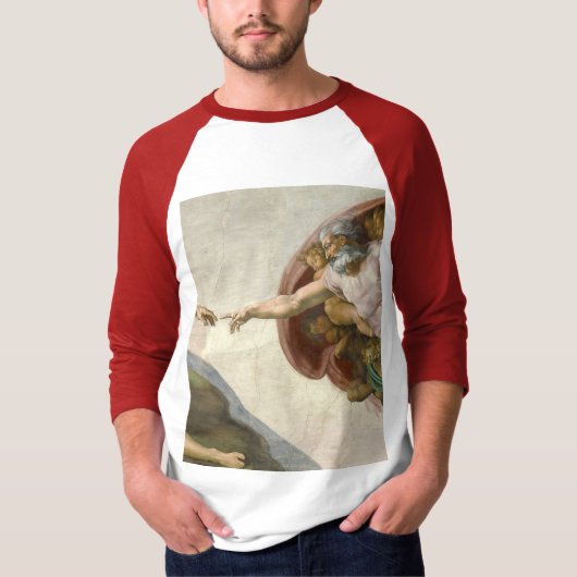 T-shirt La création d'Adam par Michel-Ange (Devant)