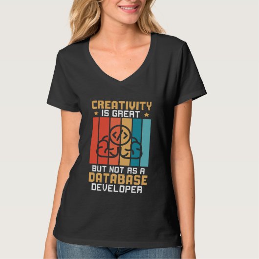 T-shirt La créativité est géniale mais pas en tant que dév (Devant)