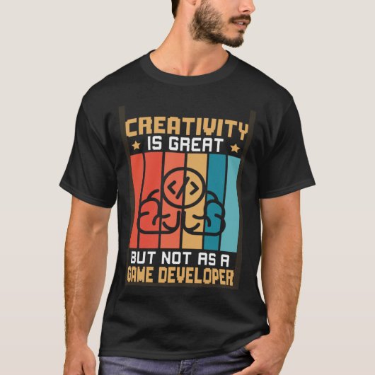 T-shirt La Créativité Est Grande Mais Pas Comme Un Dévelop (Devant)