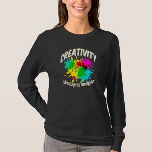 T-shirt La créativité est l'intelligence qui s'amuse Brico (Devant)