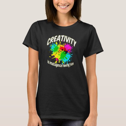 T-shirt La créativité est l'intelligence qui s'amuse Brico (Devant)