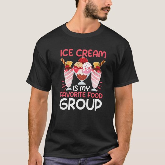 T-shirt La Crème De Glace Est Mon Groupe Alimentaire Préfé (Devant)