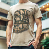 T-shirt La croissance prospère Typographie Organique Grung