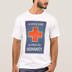 T-shirt La Croix-Rouge est un vote pour l'humanité
