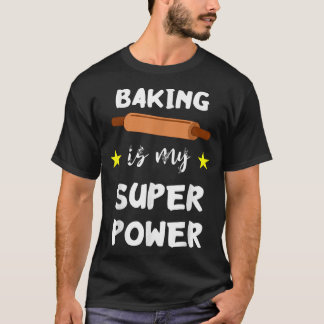 T-shirt La Cuisine Est Ma Super Puissance Funky Baker Pâti