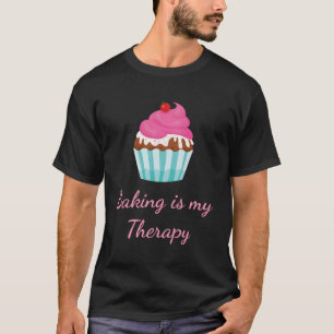 T-shirt La Cuisine Est Mon Thérapie Cupcake Boulangerie Ba