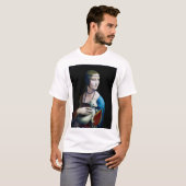 T-shirt La Dame avec une mine, Léonard de Vinci (Devant entier)