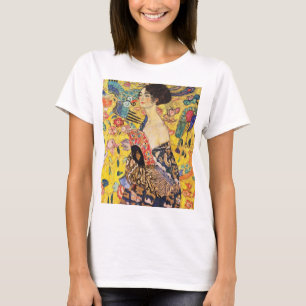 T-shirt La Dame de Gustav Klimt avec un fan