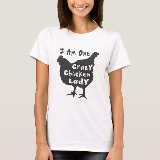 T-shirt La dame folle du poulet (Devant)