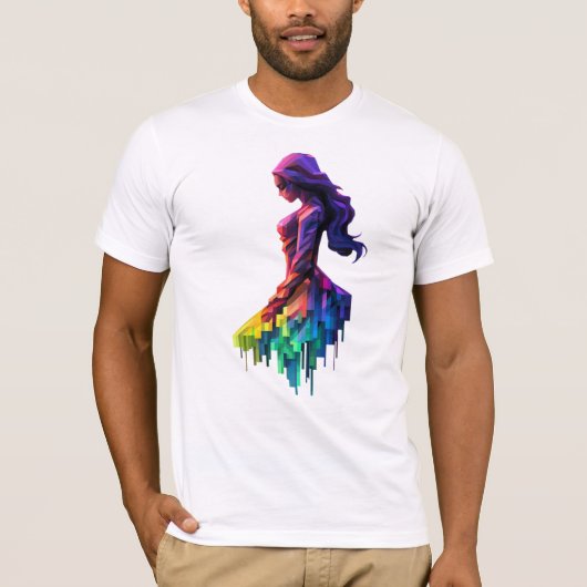 T-shirt La Dame réfléchie (Devant)