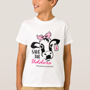 T-shirt La Dame Vache Génisse de Sensibilisation au Cancer