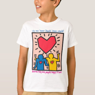 T-shirt La danse célèbre de personnes de coeur de la joi