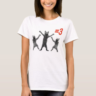 T-shirt la danse des chats égale trois OR
