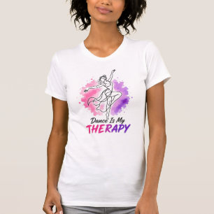 T-shirt La danse est ma thérapie Dessin aquarelle de danse