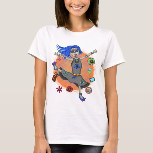 T-shirt La danseuse interprète insouciante Joyeuse Fille N (Devant)