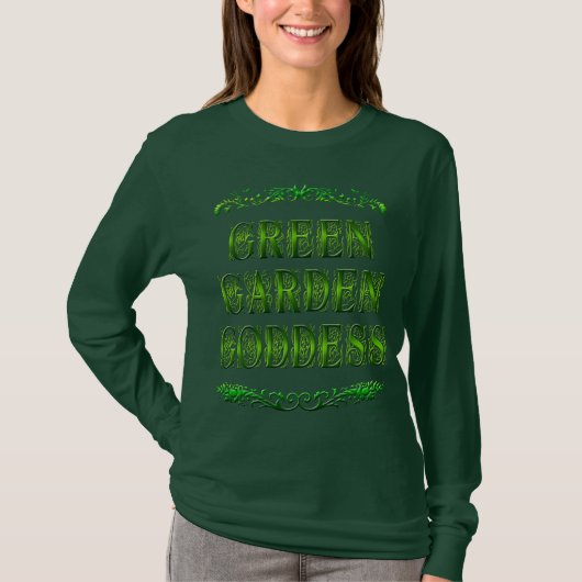 T-shirt La déesse du jardin vert dit (Devant)