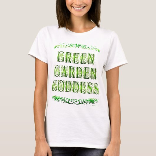 T-shirt La déesse du jardin vert Dit Tee (Devant)