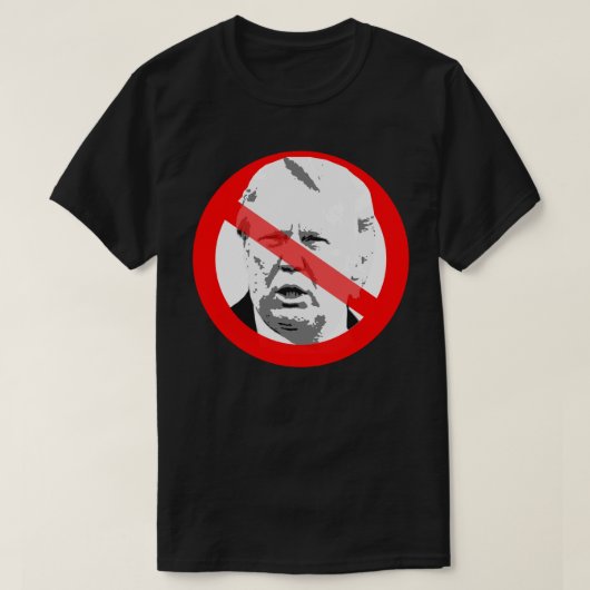 T-shirt La démence anti-Donald Trump a traversé le visage (Design devant)