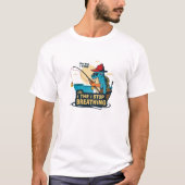 T-shirt La détermination d'un pêcheur (Devant)