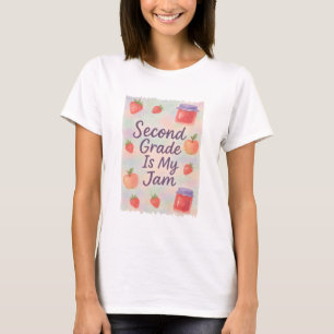 T-shirt La deuxième année est ma confiture Mignonne École