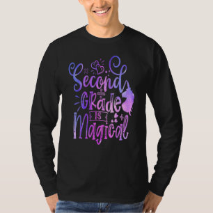T-shirt La Deuxième Année Est Magique Unicorne Retour À L'