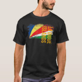 T-shirt La Digue Îles Seychelles Drapeau Hommes Femmes Enf (Devant)