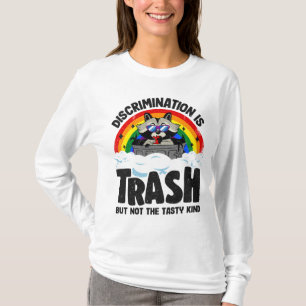 T-shirt La discrimination est Trash Raccoon Rainbow Flag G