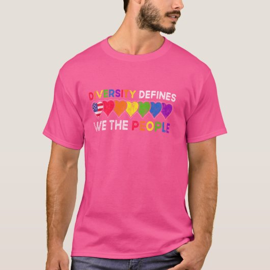 T-shirt La Diversité Nous Définit Le Peuple Constitution A (Devant)