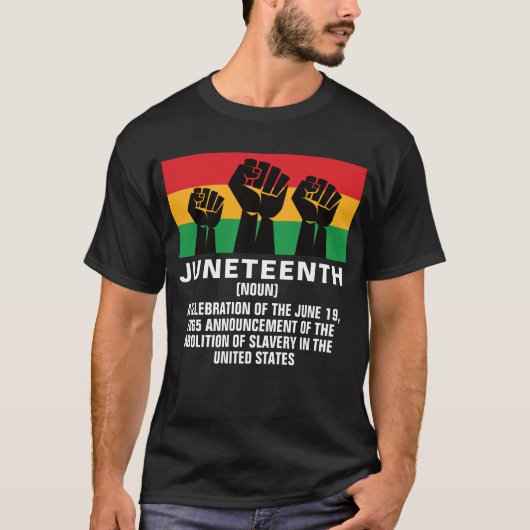 T-shirt La dix-neuvième fierté afro-américaine liberté noi (Devant)