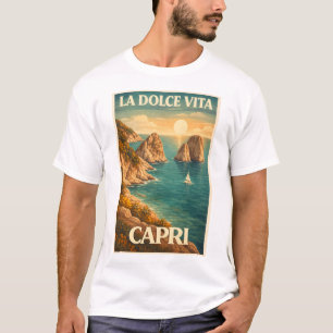 T-shirt La Dolce Vita Capri Voyages Vintage
