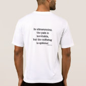 T-shirt La douleur est citation inévitable (Dos)