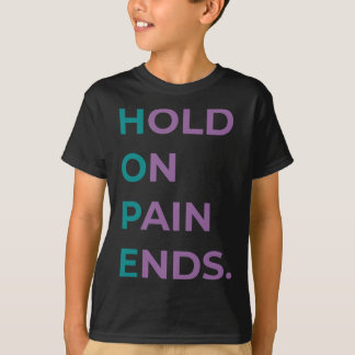 T-shirt La douleur met fin à l'espoir de la sensibilisatio