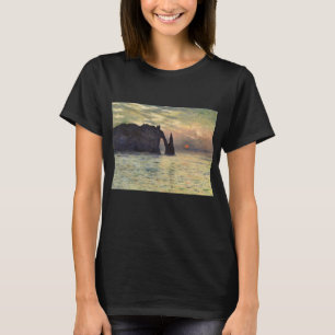 T-shirt La falaise d'Etretat, coucher de soleil par Claude