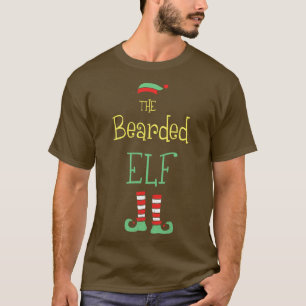 T-shirt La famille de jumelage d'elfe de Noël aux épaules