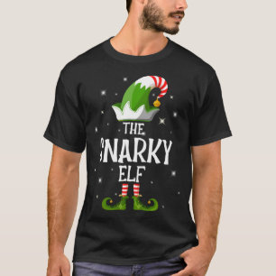 T-shirt La famille des elfes Snarky qui correspond à Noël