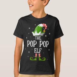 T-shirt La famille Elf Pop Pop Correspond à Noël