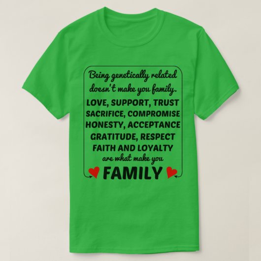 T-shirt La famille n'a pas de sang (Design devant)