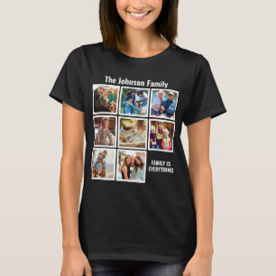 T-shirt La famille personnalisée est tout Photo Collage