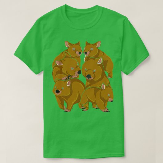 T-shirt La faune australienne mûre Wombats (Design devant)