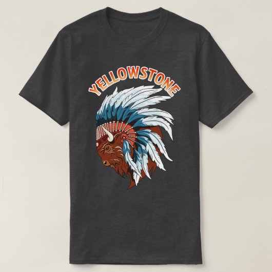 T-shirt La faune de Buffalo Head Yellowstone (Design devant)