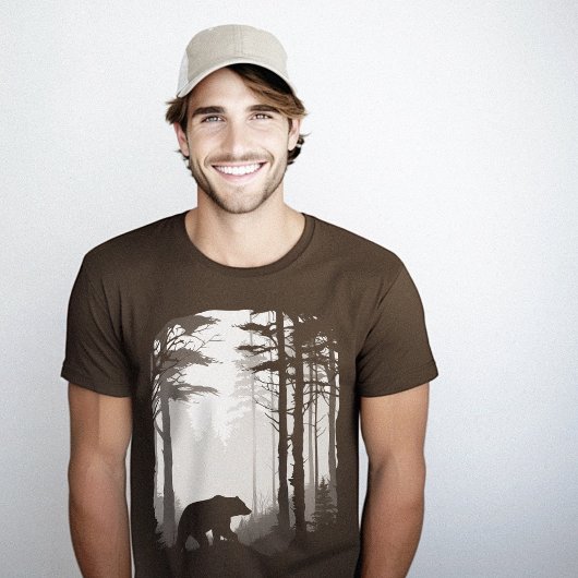 T-shirt La faune de la forêt de Silhouette