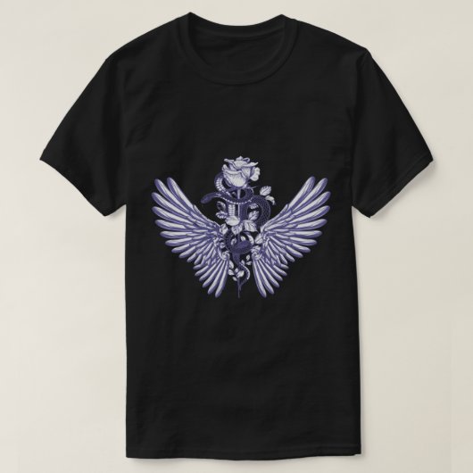 T-shirt La Femme Beth Dutton Chemise Serpent Et Rose Dark  (Design devant)