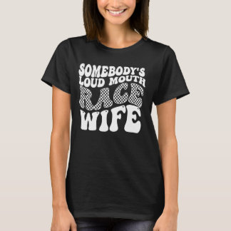 T-shirt La femme de la course à la bouche de quelqu'un