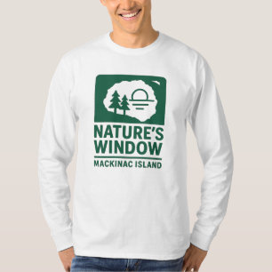 T-shirt La fenêtre de la nature Île Mackinac Pittoresque