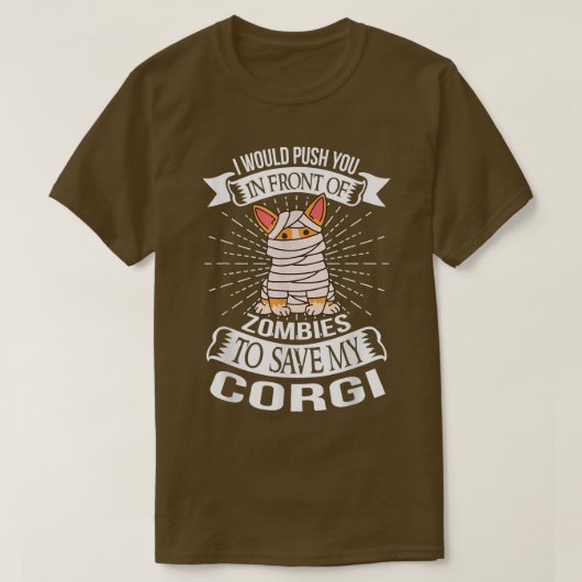 T-shirt La Fête de Corgi Halloween (Design devant)