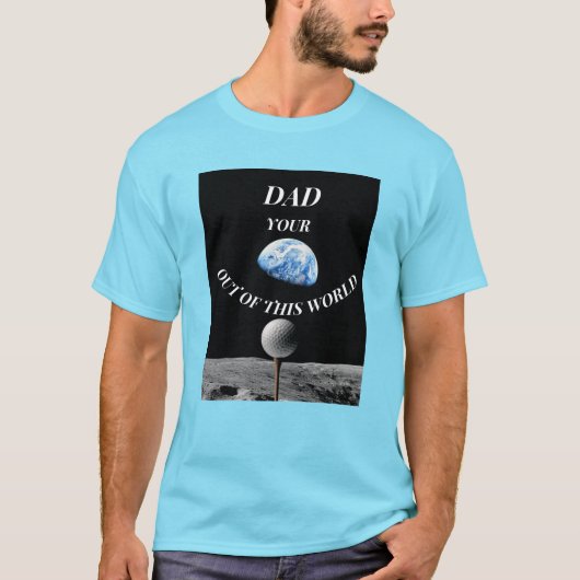 T-shirt La fête des pères Golf spatial (Devant)