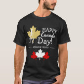 T-shirt La Feuille d'érable du Canada, Joyeuse fête du Can (Devant)