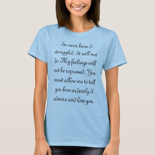 T-shirt La Fierté de Jane Austen (Devant)