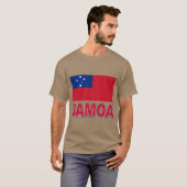 T-shirt La fierté de Samoa Conception du drapeau national  (Devant entier)