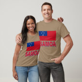 T-shirt La fierté de Samoa Conception du drapeau national  (Unisexe)